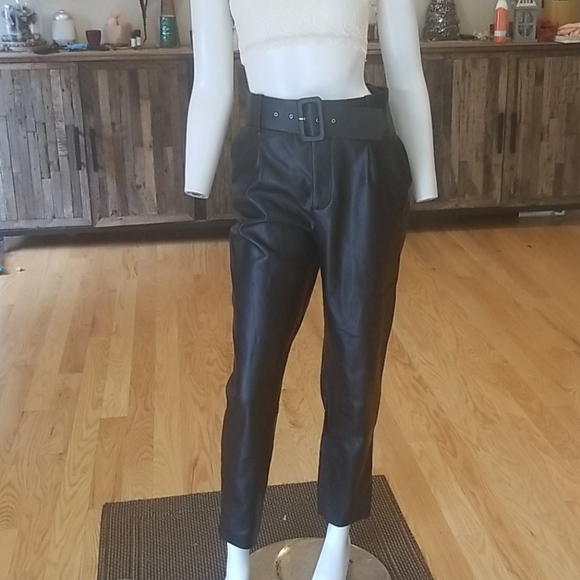Jumpsuits | Zara Faux Leather Trousers 